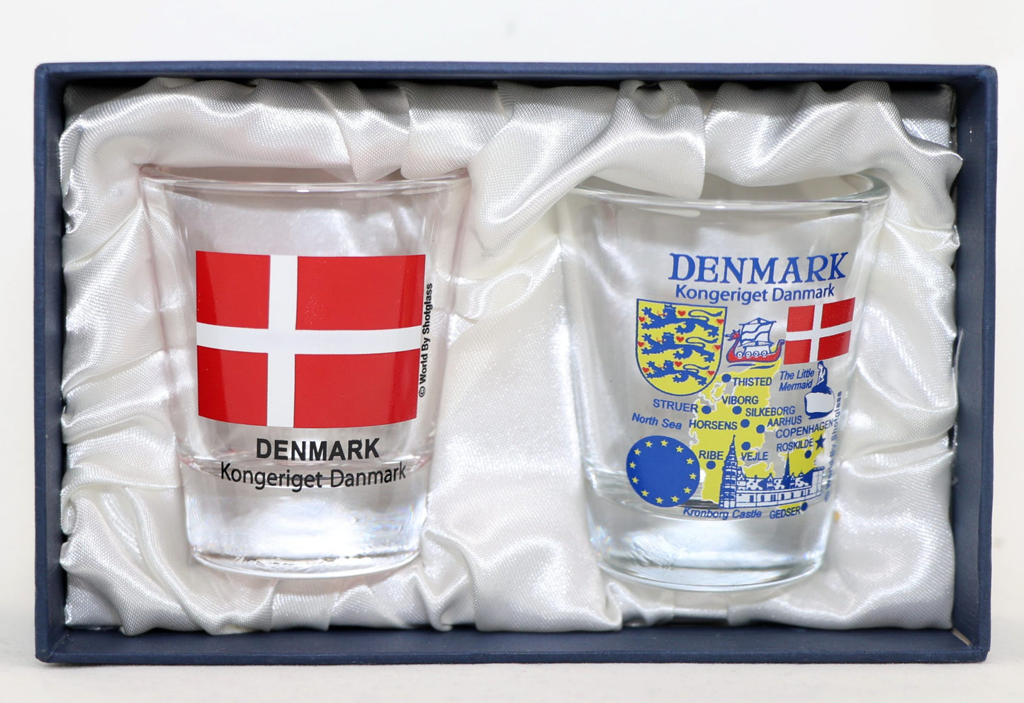 Denmark Souvenir Boxed Shot Glass Set (Set of 2)