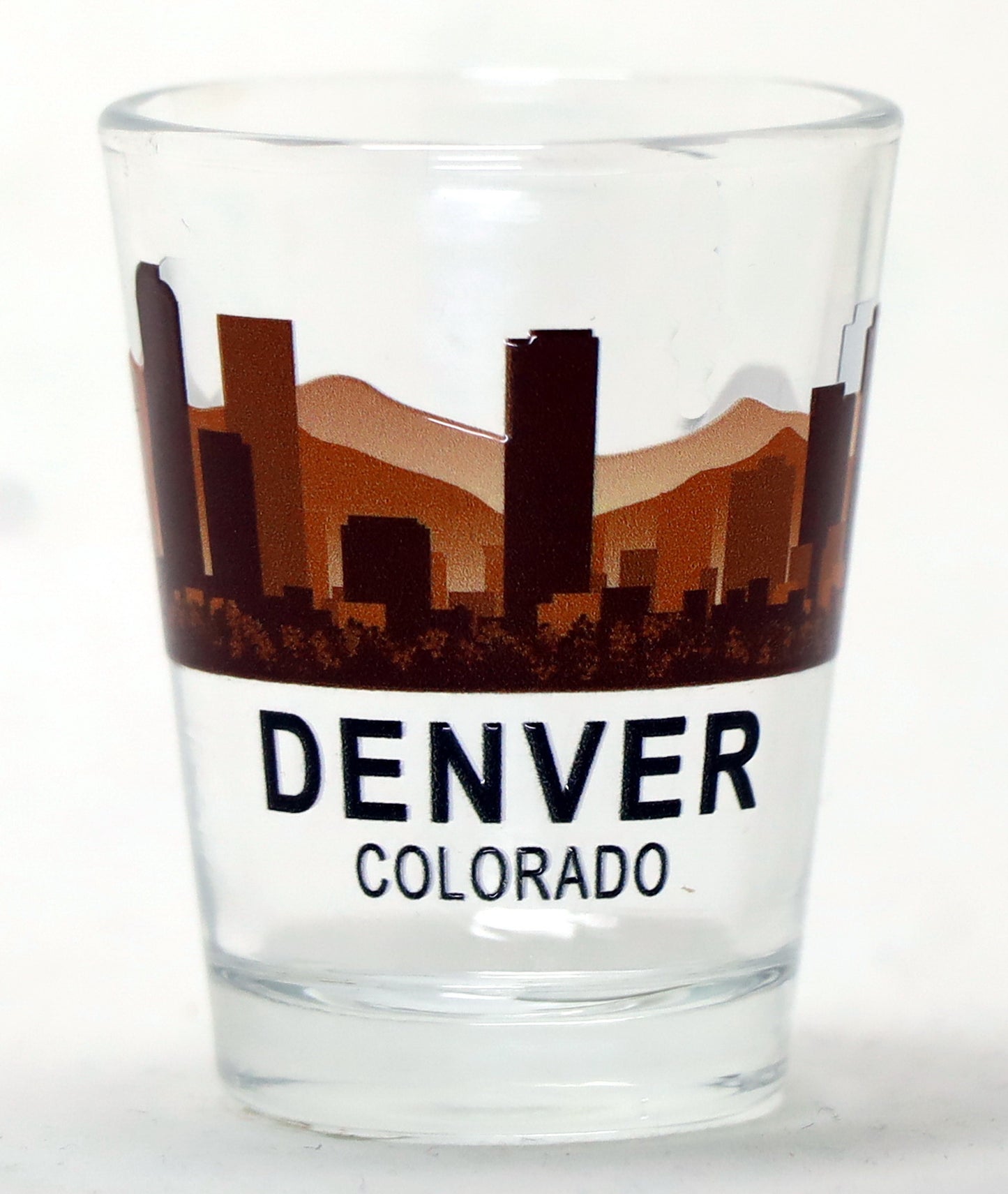 Denver Colorado Sunset Skyline Shot Glass