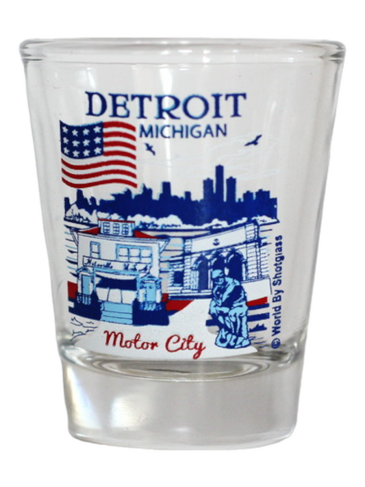 Detroit Michigan Great American Cities Collection Shot Glass