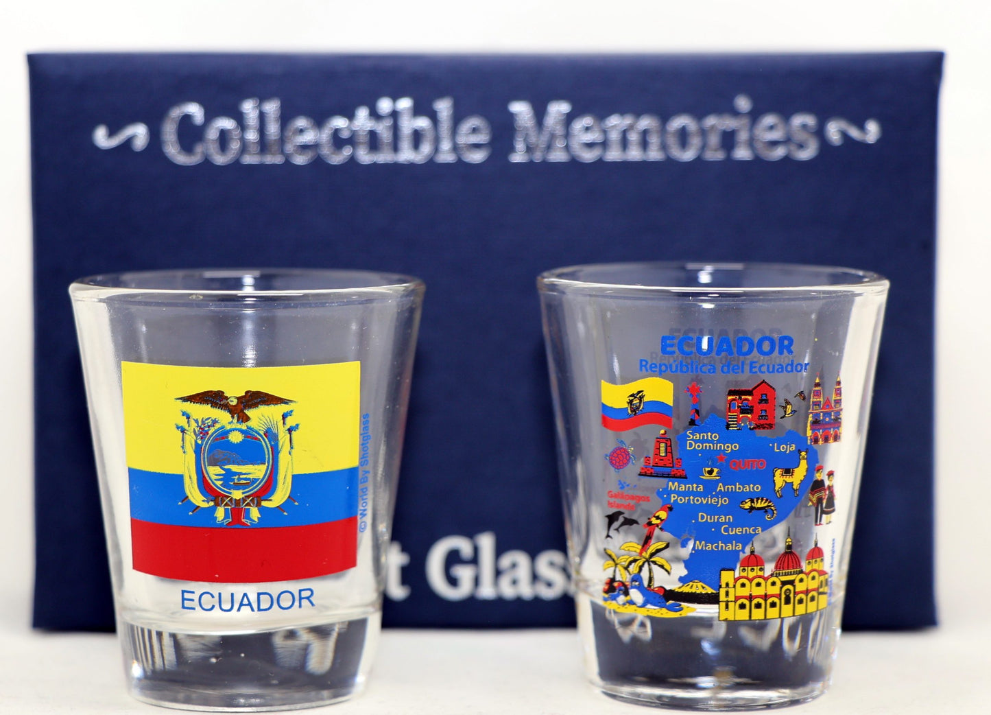 Ecuador Souvenir Boxed Shot Glass Set (Set of 2)