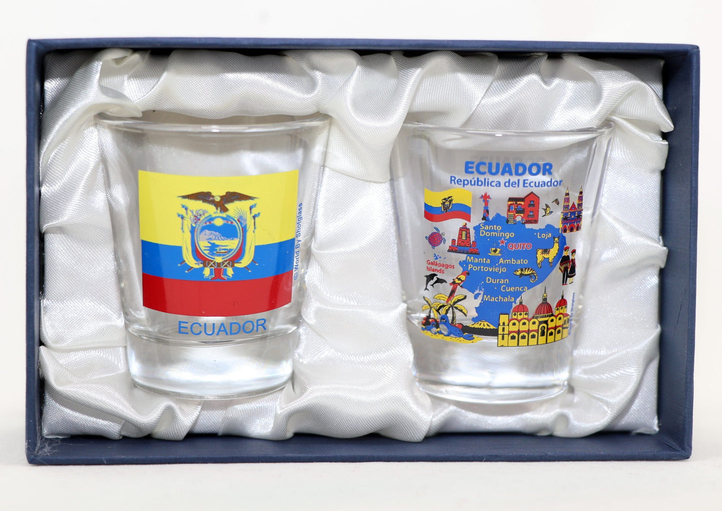 Ecuador Souvenir Boxed Shot Glass Set (Set of 2)