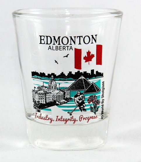 Edmonton Alberta Canada Great Canadian Cities Collection Shot Glass