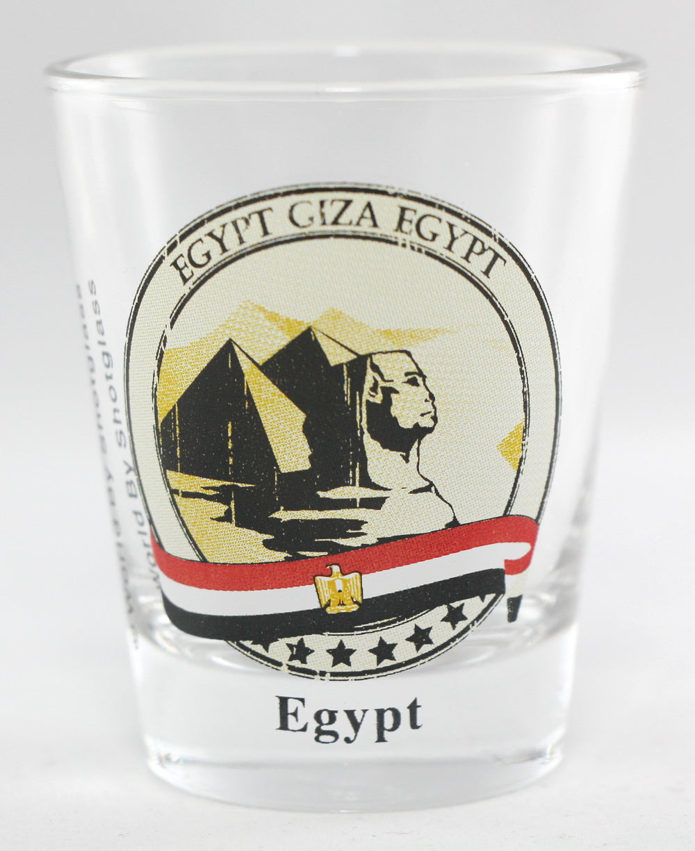 Egypt Giza Sphinx and Pyramids Shot Glass