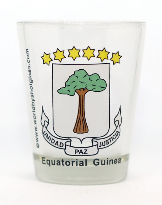 Equatorial Guinea Coat Of Arms Shot Glass