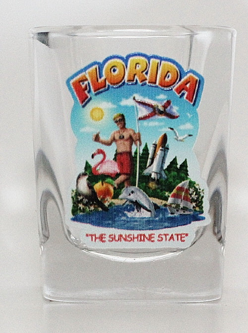 Florida State Montage Square Shot Glass