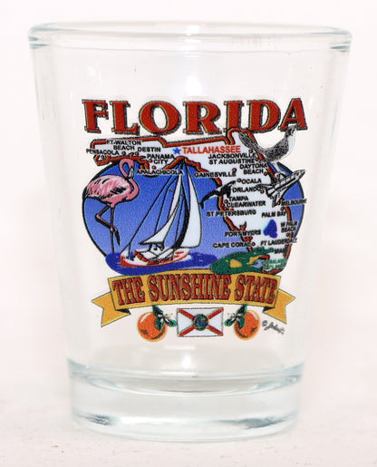 Florida United States USA Souvenir Boxed Shot Glass Set (Set of 6)