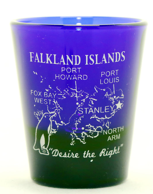 Falkland Islands Cobalt Blue Shot Glass