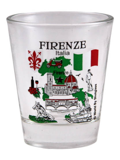 Italy The Renaissance Circuit Souvenir Boxed Shot Glass Set (Set of 6)