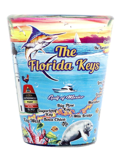 Florida Keys Scene In and Out Shot Glass