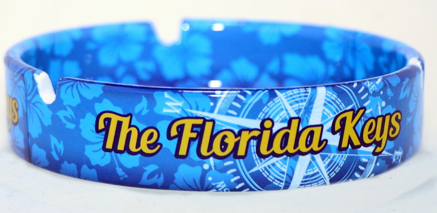 Florida Keys Scene Full Wrap Porcelain Ashtray 5"