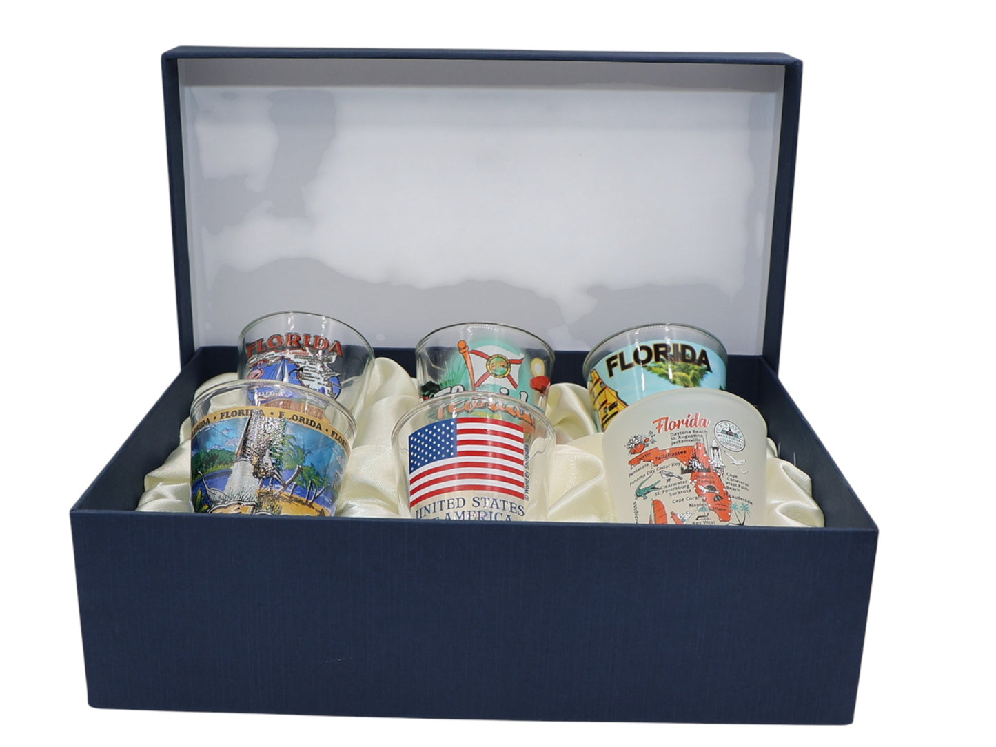 Florida United States USA Souvenir Boxed Shot Glass Set (Set of 6)
