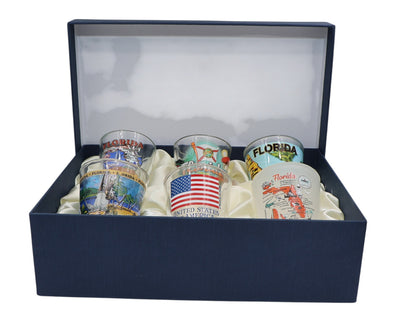 Florida United States USA Souvenir Boxed Shot Glass Set (Set of 6)