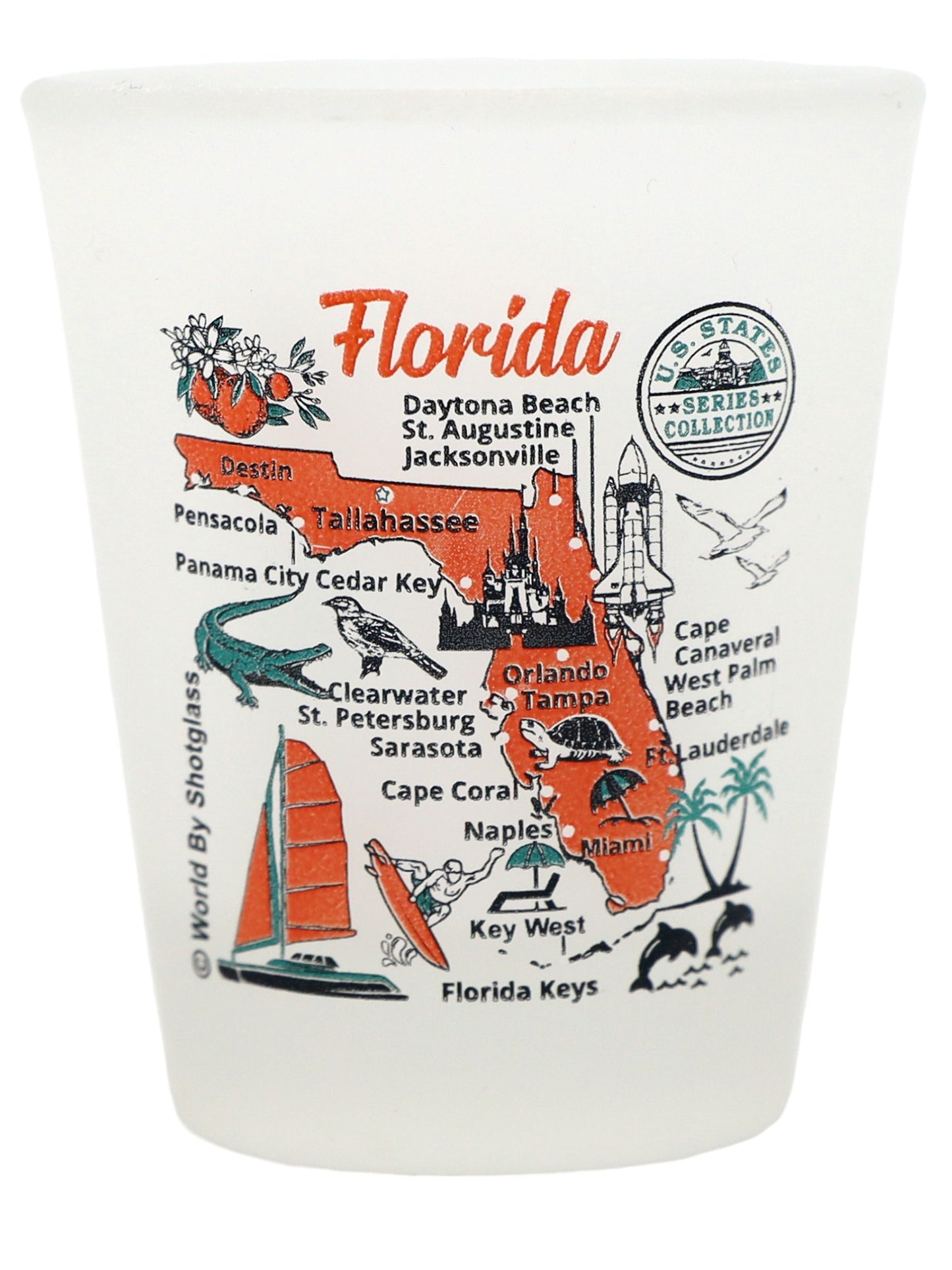 United States USA Southeastern States Souvenir Boxed Shot Glass Set (Set of 6)