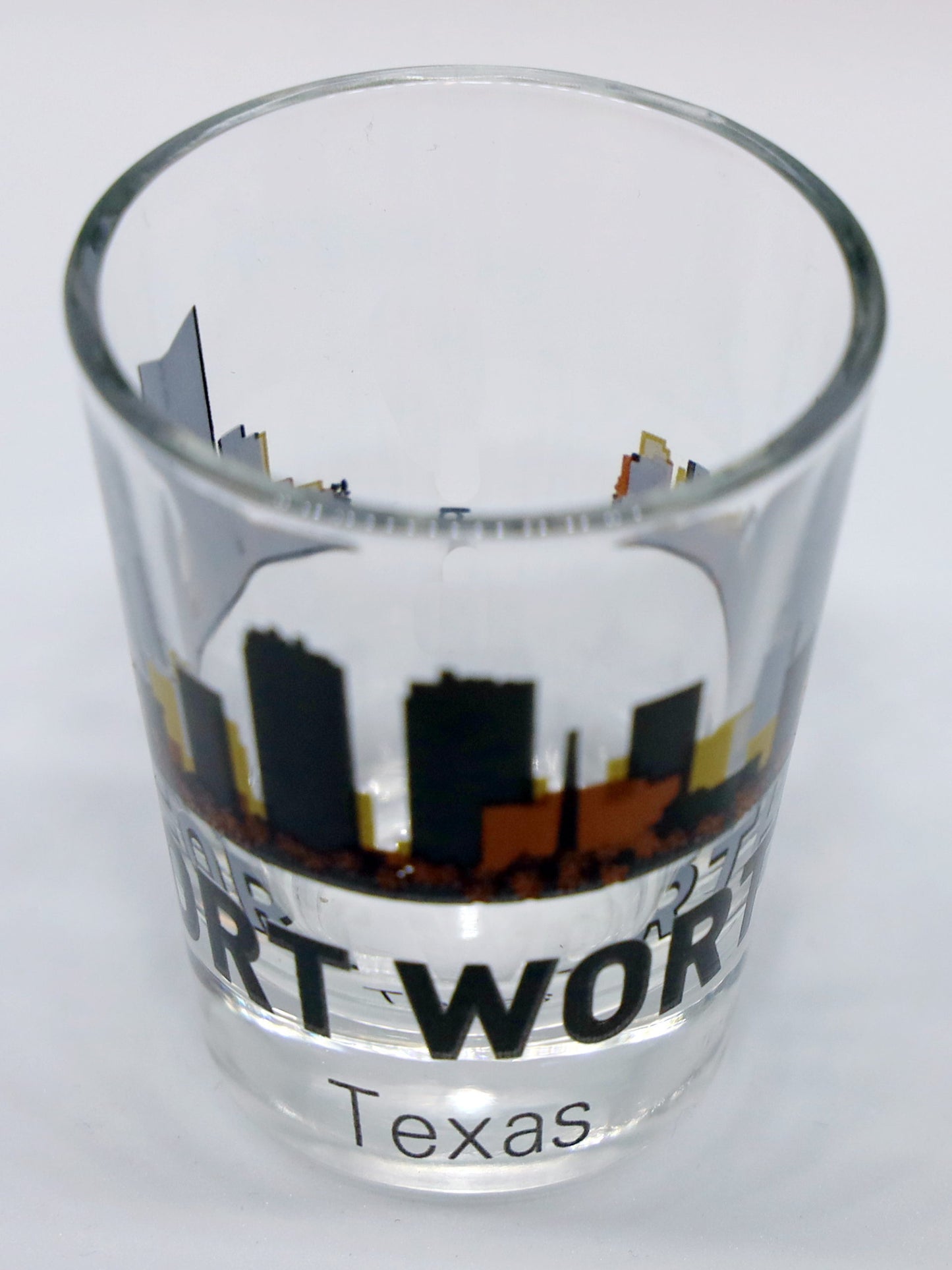 Fort Worth Texas Sunset Skyline Shot Glass