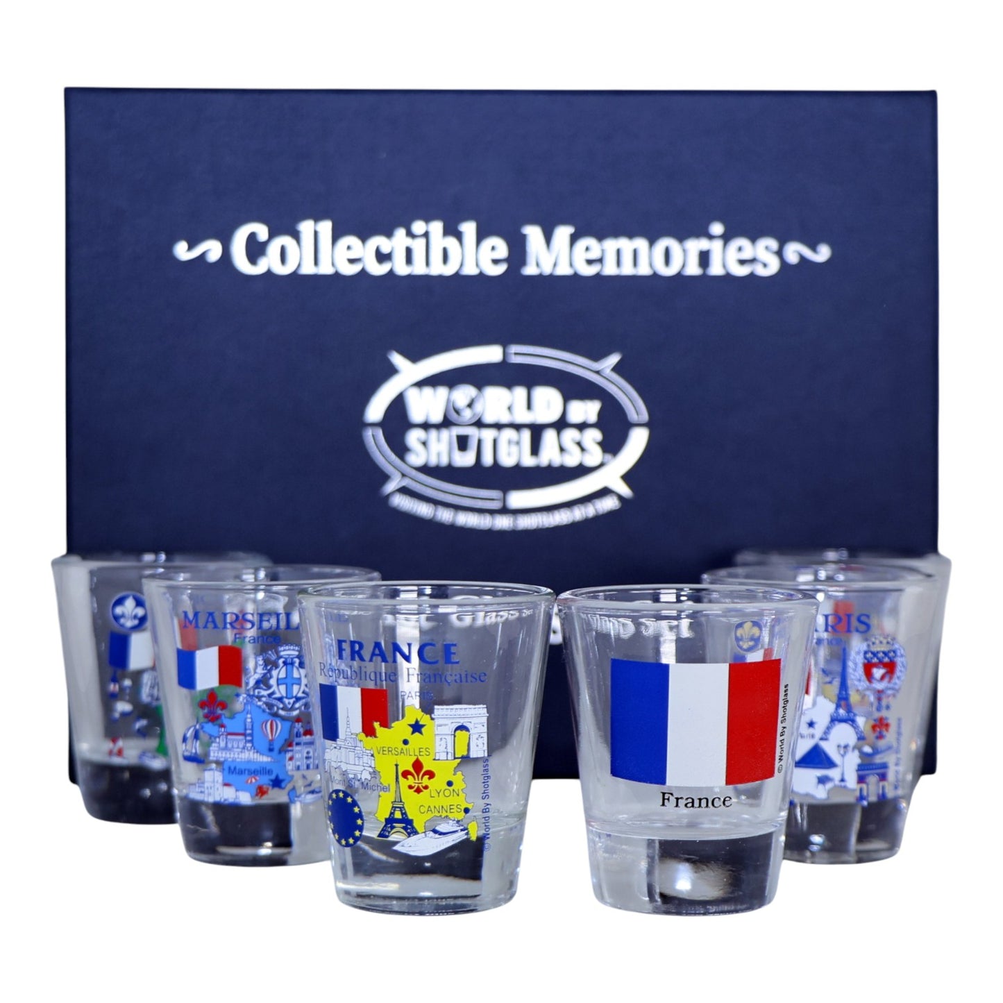 France Souvenir Boxed Shot Glass Set (Set of 6)