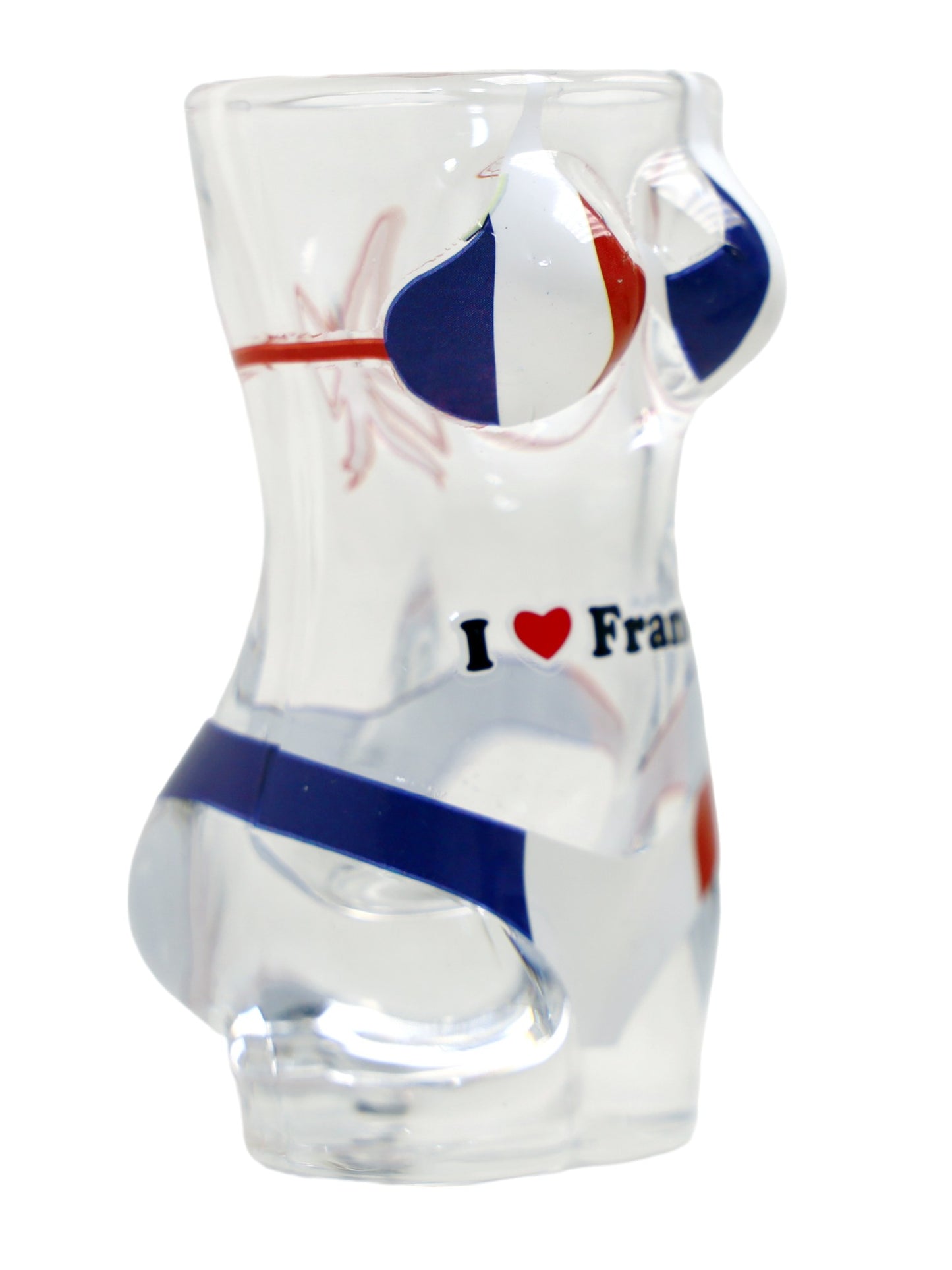 France Flag Full Body Bikini 3D Shot Glass