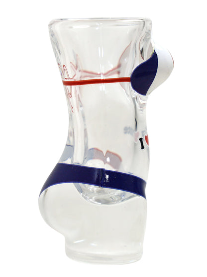 France Flag Full Body Bikini 3D Shot Glass