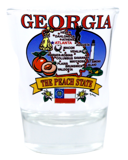 Georgia United States USA Souvenir Boxed Shot Glass Set (Set of 6)