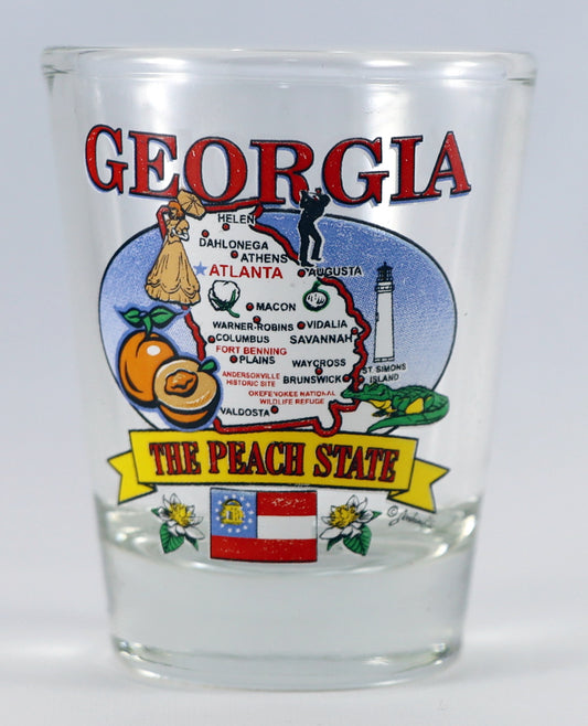 Georgia State Elements Map Shot Glass