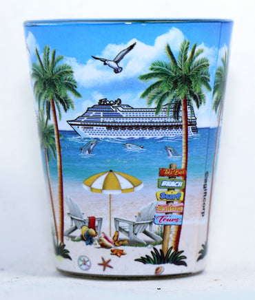 Galveston Texas Cruise Ship In and Out Shot Glass