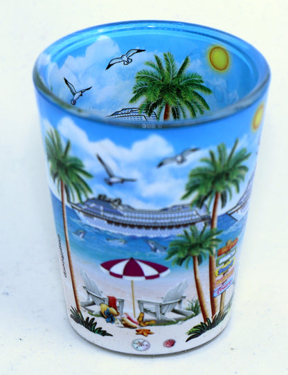 Galveston Texas Cruise Ship In and Out Shot Glass