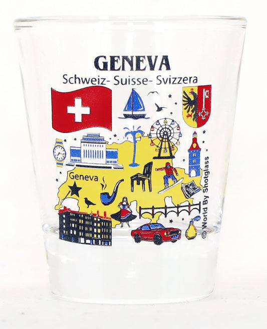 Geneva Switzerland Great Swiss Cities Collection Shot Glass