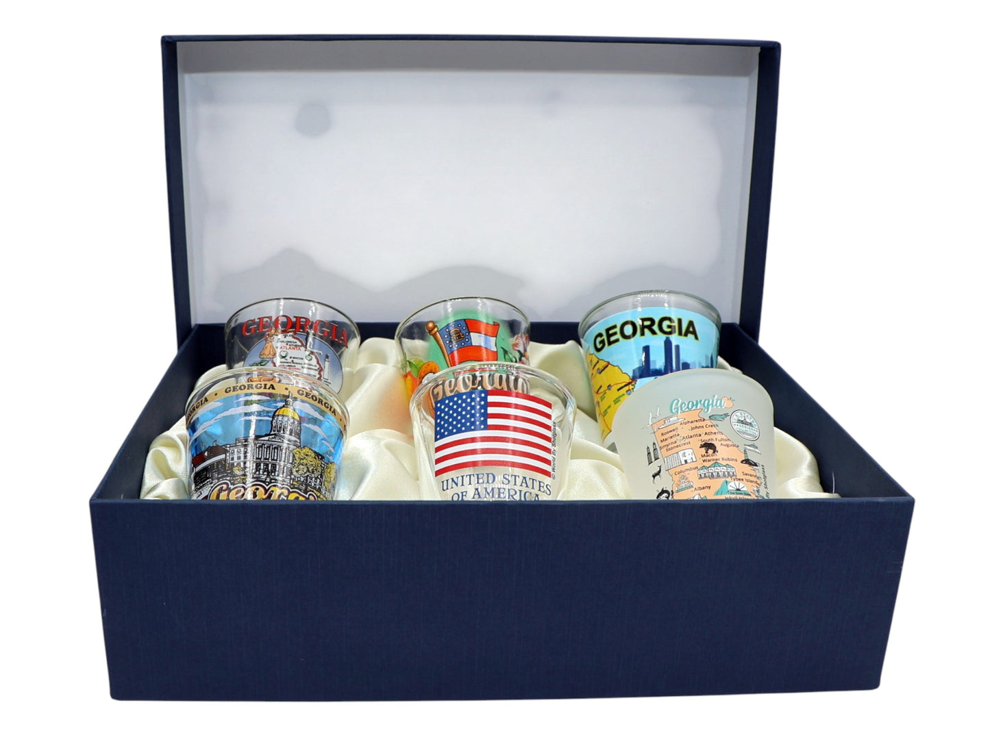 Georgia United States USA Souvenir Boxed Shot Glass Set (Set of 6)