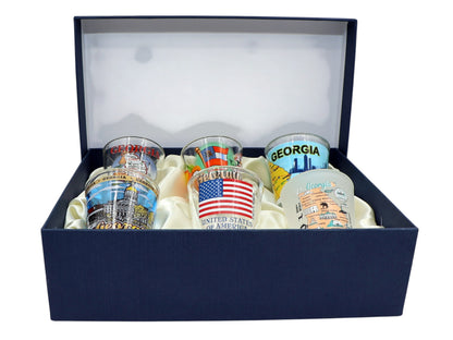 Georgia United States USA Souvenir Boxed Shot Glass Set (Set of 6)