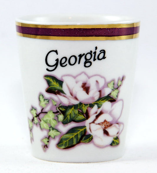 Georgia Vintage Marble Magnolia Shot Glass