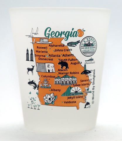 United States USA Southeastern States Souvenir Boxed Shot Glass Set (Set of 6)