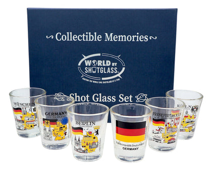 Germany Souvenir Boxed Shot Glass Set (Set of 6)