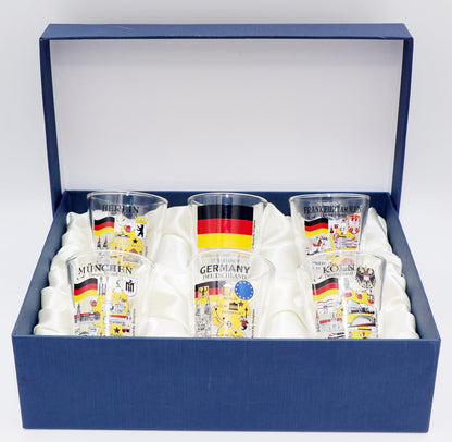 Germany Souvenir Boxed Shot Glass Set (Set of 6)