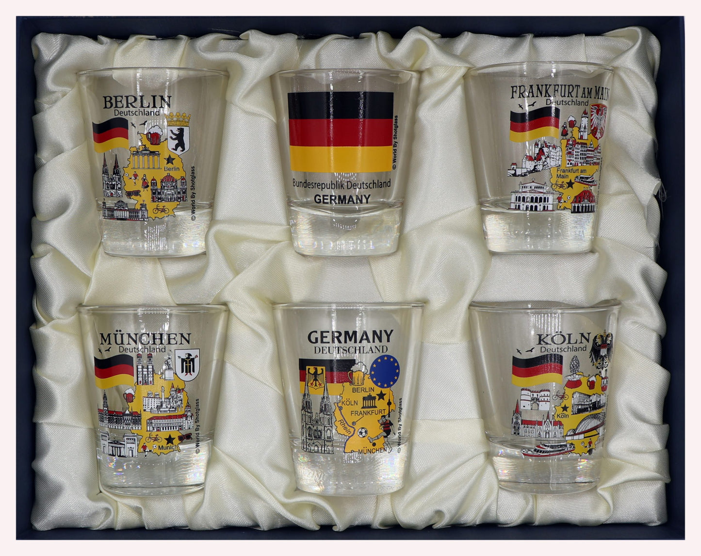 Germany Souvenir Boxed Shot Glass Set (Set of 6)