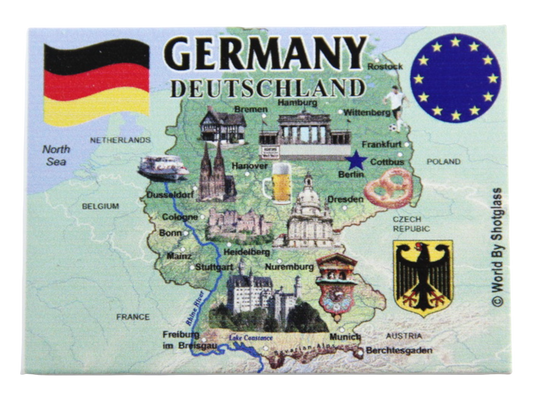 Germany EU Series Souvenir Fridge Magnet 2.5 inches X 3.5 inches