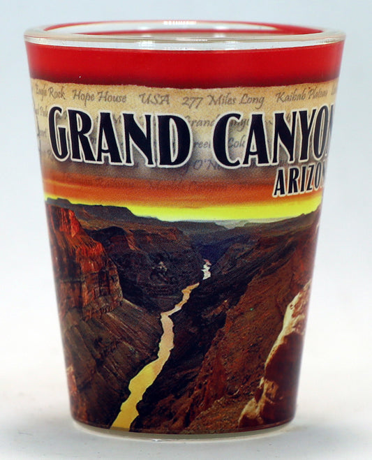 Grand Canyon Arizona Stamp Design Shot Glass