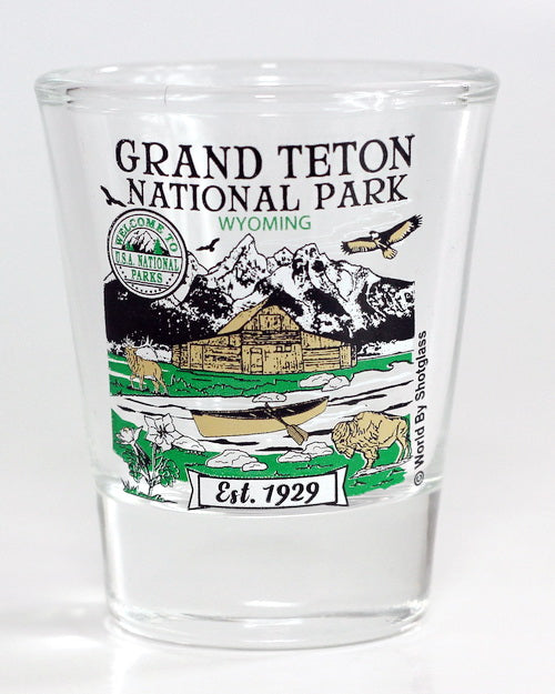 Grand Teton Wyoming National Park Series Collection Shot Glass