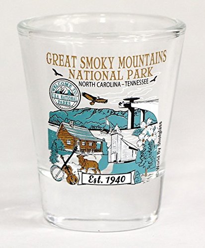 Great Smoky Mountains North Carolina Tennessee National Park Series Collection Shot Glass