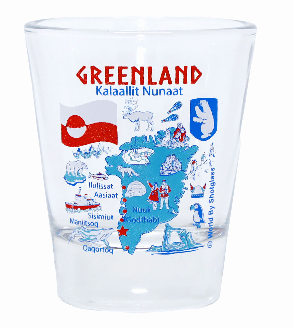 Greenland Landmarks and Icons Collage Shot Glass
