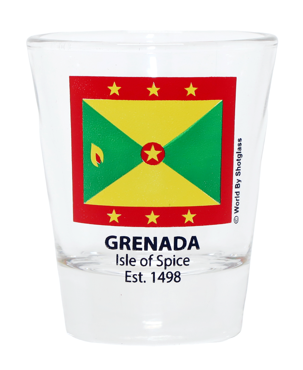 Grenada Caribbean Shot Glass Boxed Set (Set of 2)