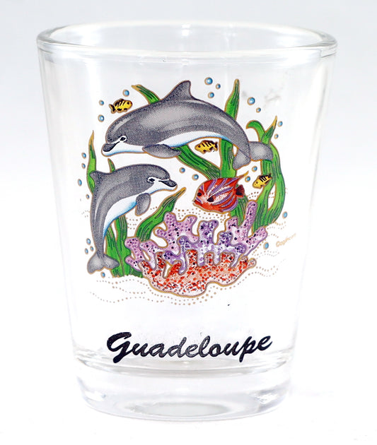 Guadeloupe Dolphins Shot Glass