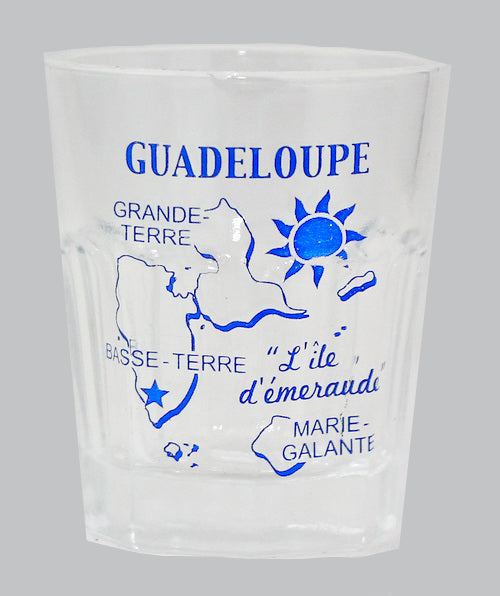 Guadeloupe Vintage Map Outline Shot Glass