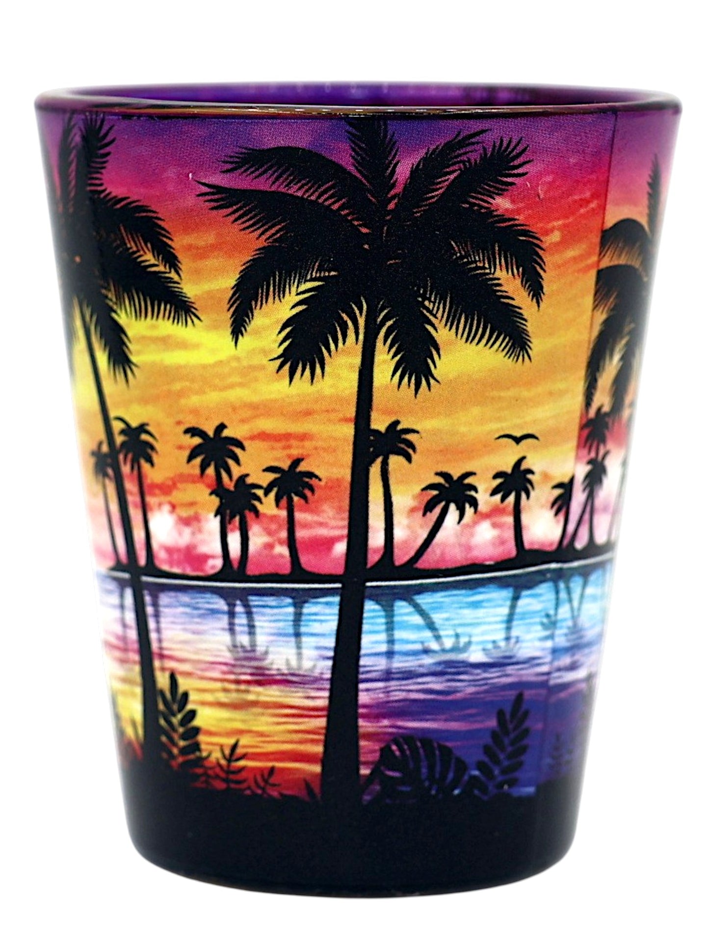 Guam US Pacific Territory Palm Sunset Shot Glass