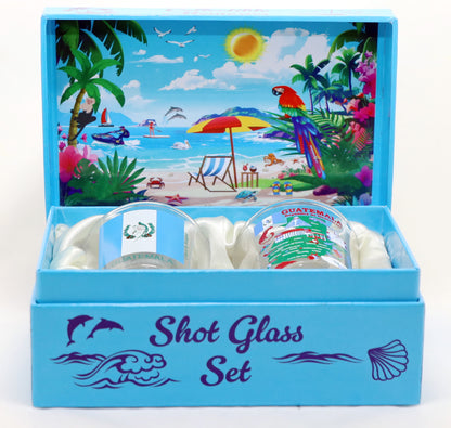 Guatemala Central America Boxed Shot Glass Set (Set of 2)