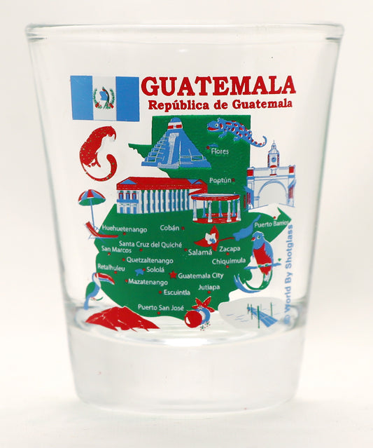 Guatemala Landmarks and Icons Collage Shot Glass