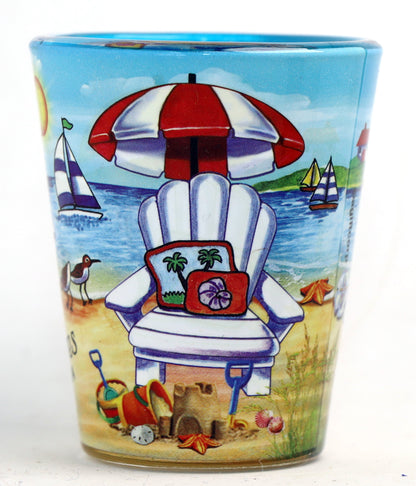 Gulf Shores Alabama Beach Chair In-And-Out Shot Glass