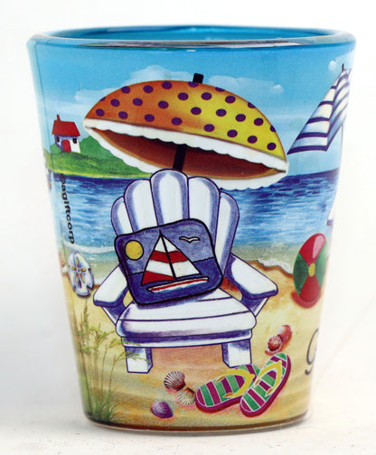 Gulf Shores Alabama Beach Chair In-And-Out Shot Glass