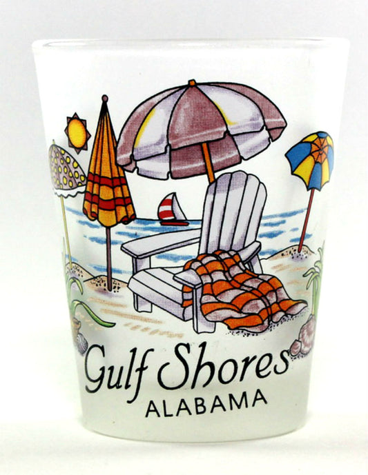 Gulf Shores Alabama Beach Chair Shot Glass