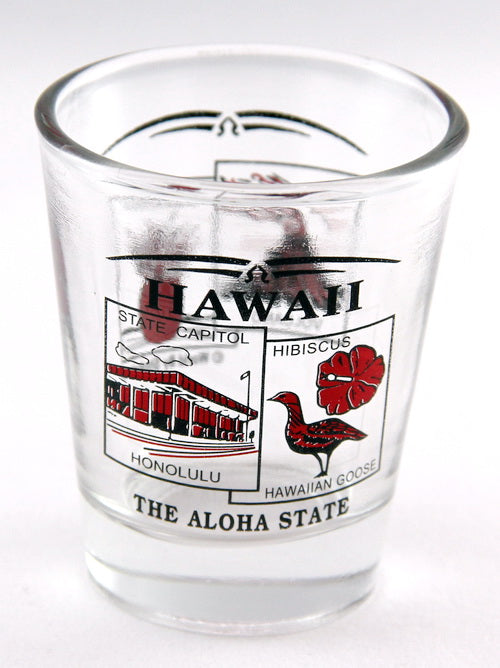 Hawaii State Scenery Red New Shot Glass