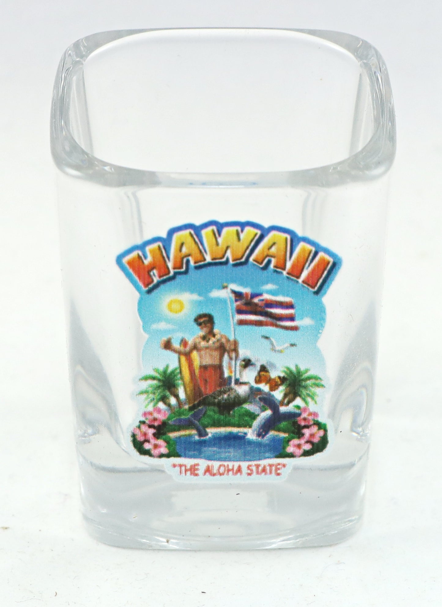 Hawaii State Montage Square Shot Glass