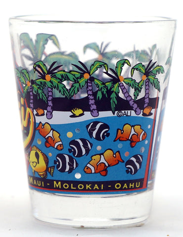 Hawaii 3 View Shot Glass